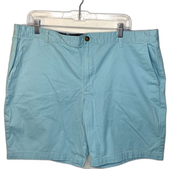George Mens Size 40 Blue Flat Front Chino /Cotton/Spandex/Algodon Shorts - Picture 1 of 12